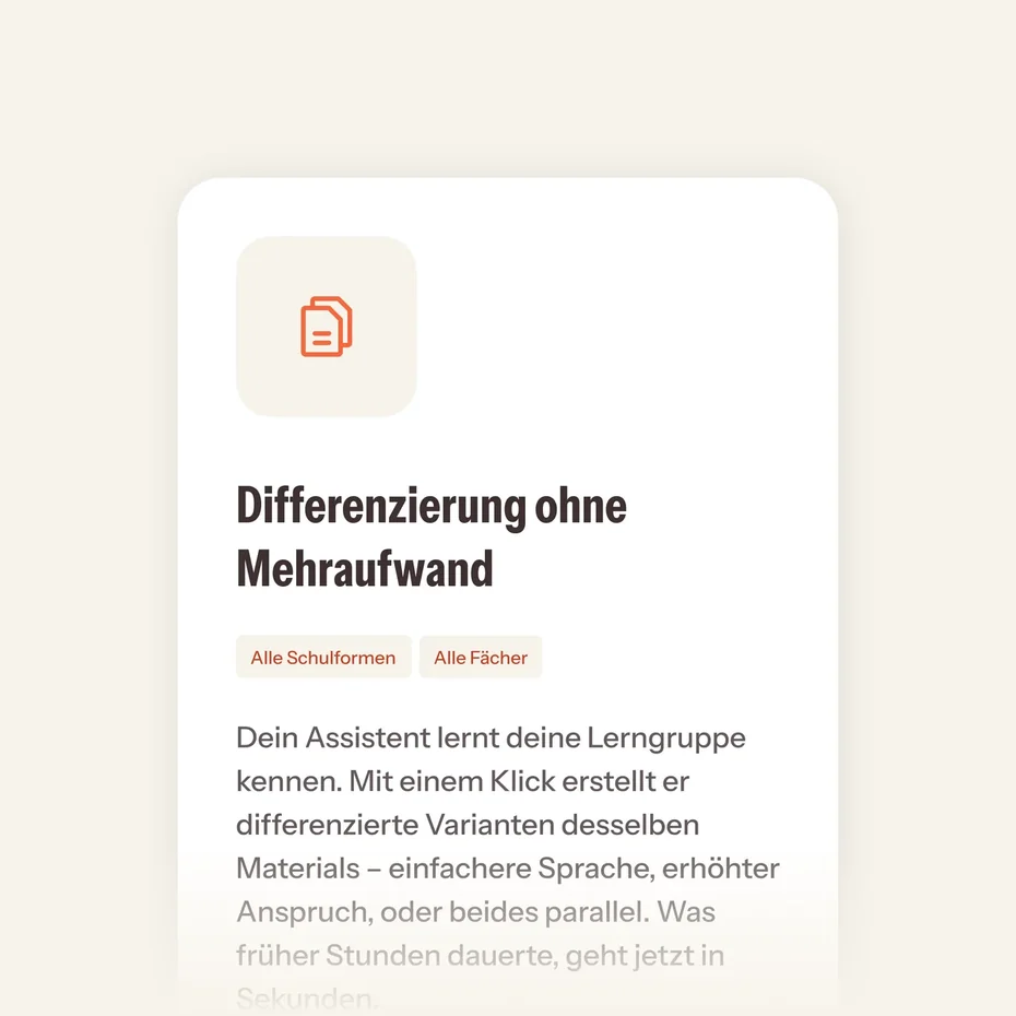 Differenzierung ohne Mehraufwand
